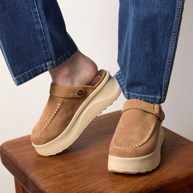 Delray Clog Suede – Tan - Image 6