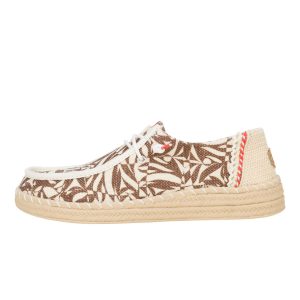 Wendy Espadrille Retro Palm – Downtown Brown/Egret
