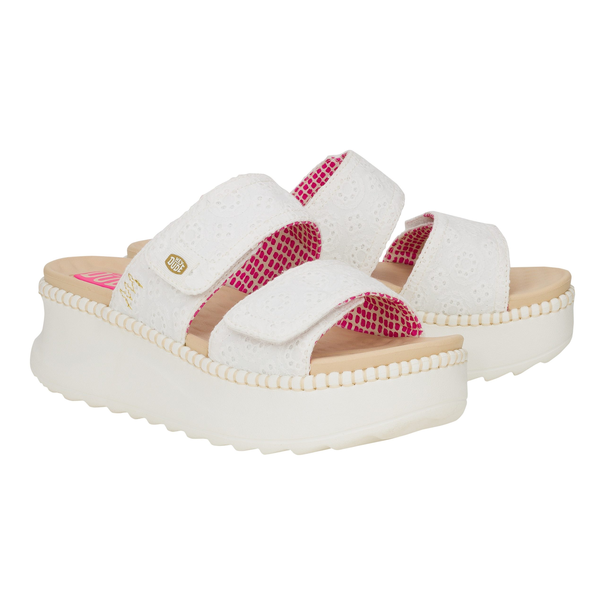 Delray Slide Eyelet – White - Image 2