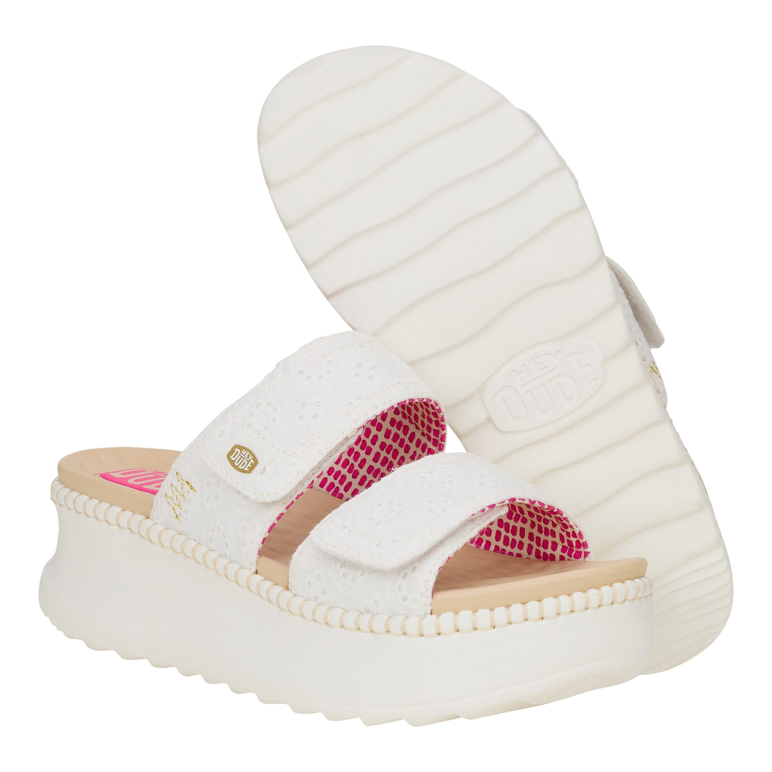Delray Slide Eyelet – White - Image 3