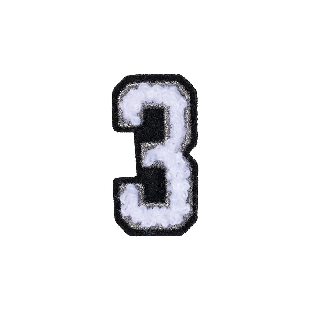 Number 3 Patch – 3 Black/White