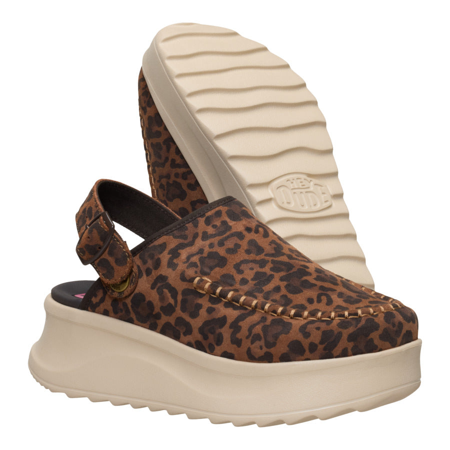 Delray Clog Suede – Brown Leopard - Image 4