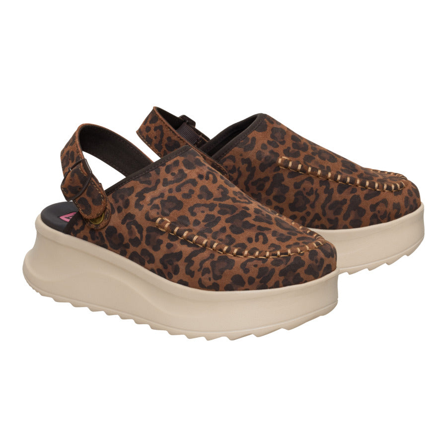 Delray Clog Suede – Brown Leopard - Image 3