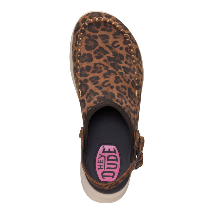Delray Clog Suede – Brown Leopard - Image 7