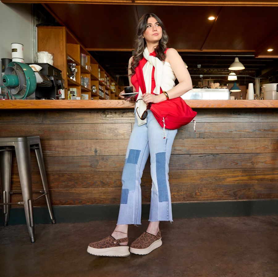 Delray Clog Suede – Brown Leopard - Image 8