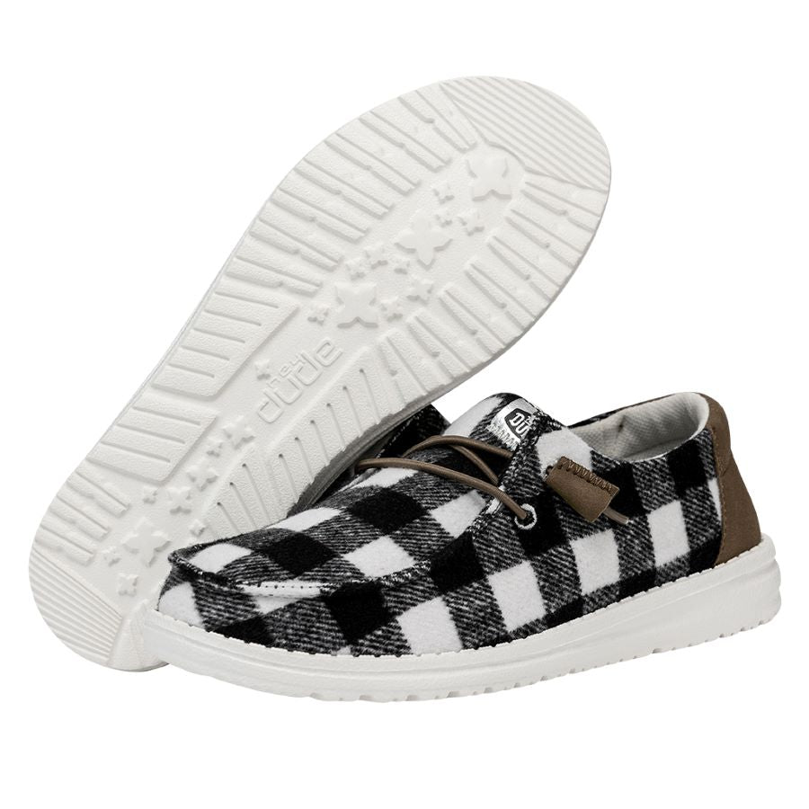 Wendy Buffalo Plaid ÿ White and Black Plaid - Image 3