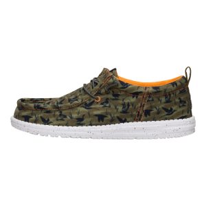 Wally Funk Duck Print ÿ Dark Olive/Multi