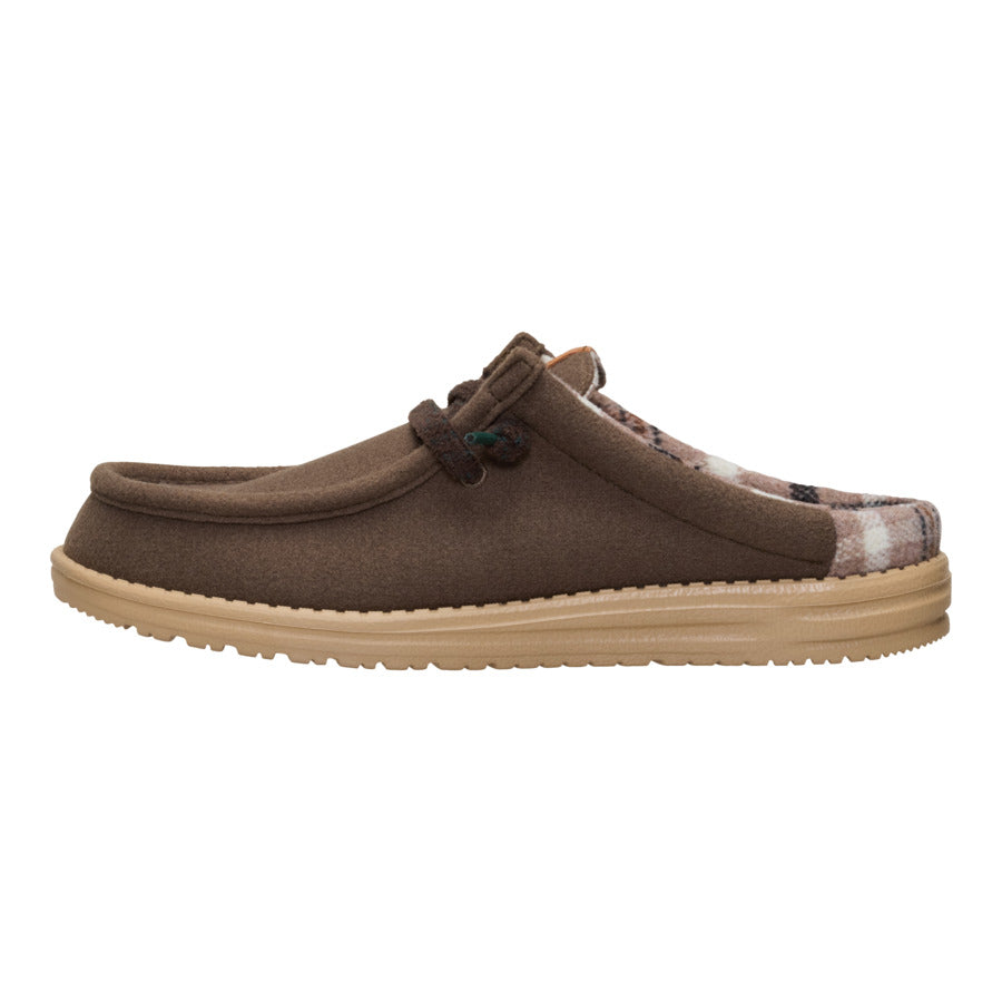 Wally Slip Cozy Plaid - Major Brown/Multi